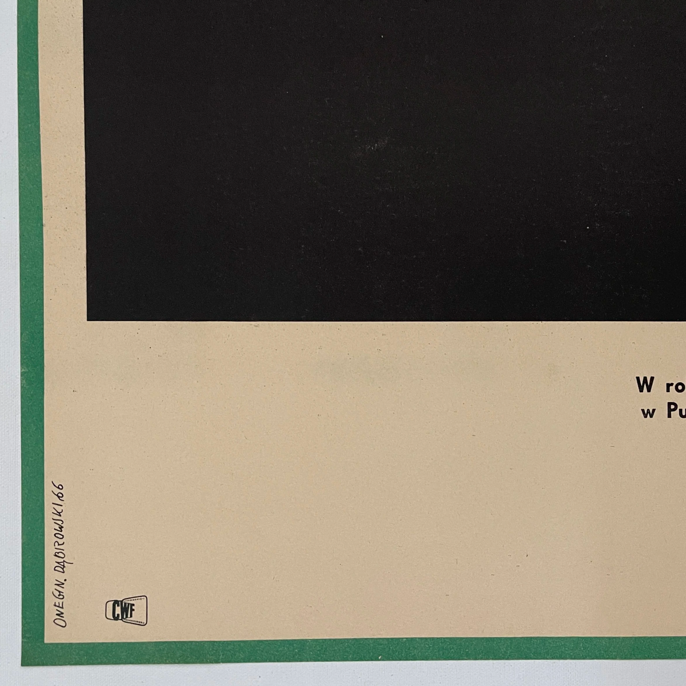 Rondo The Roundabout Andrzej Onegin Dabrowski Vintage Polish Poster from 1966