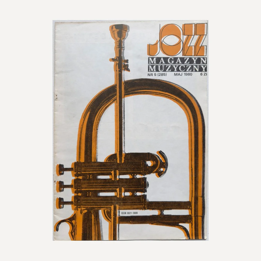 Original vintage Polish 1980 Jazz music magazine. Cover design by Andrzej Koch