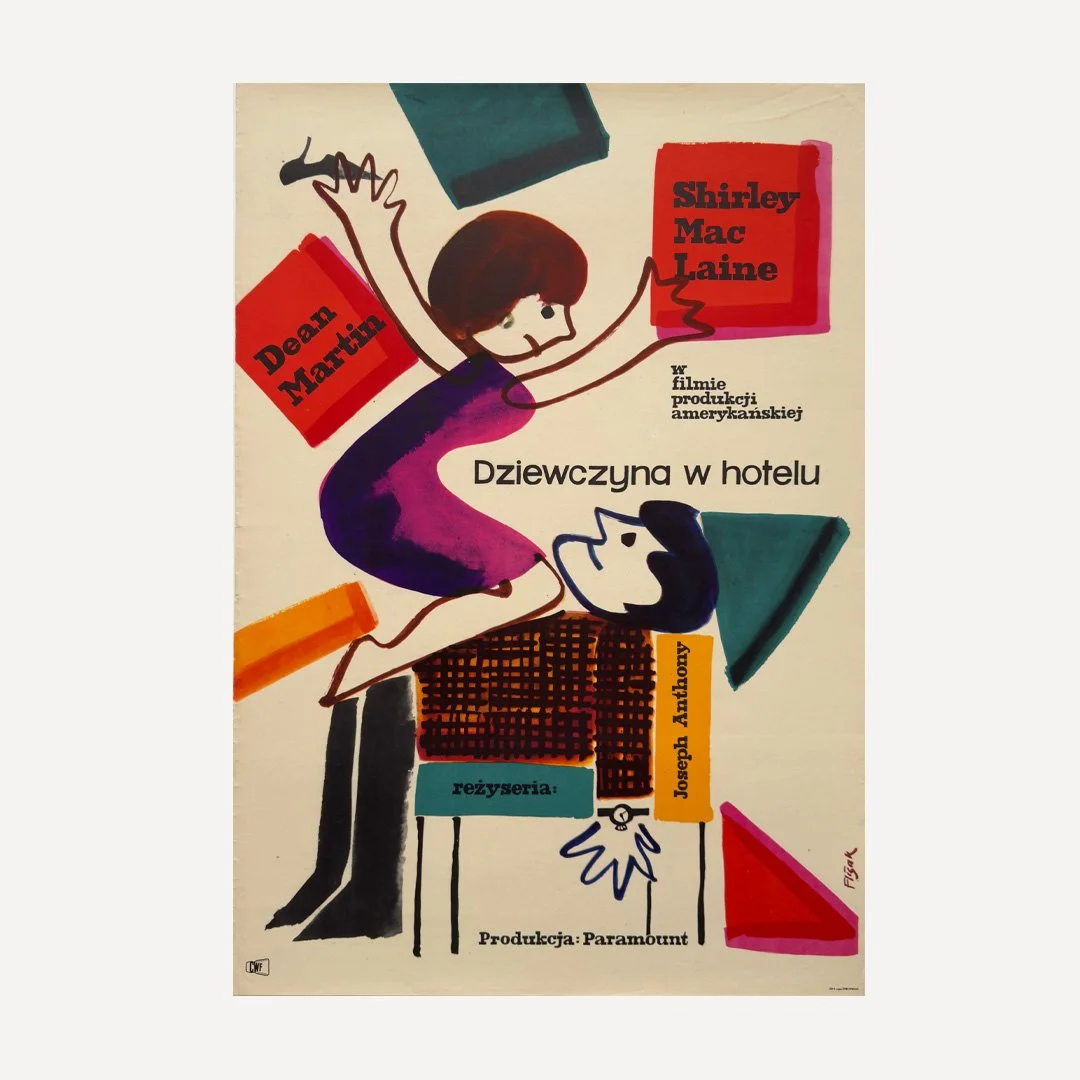 Dziewczyna w Hotelu Polish Film Poster All in a Night's Work poster by Jerzy Flisak