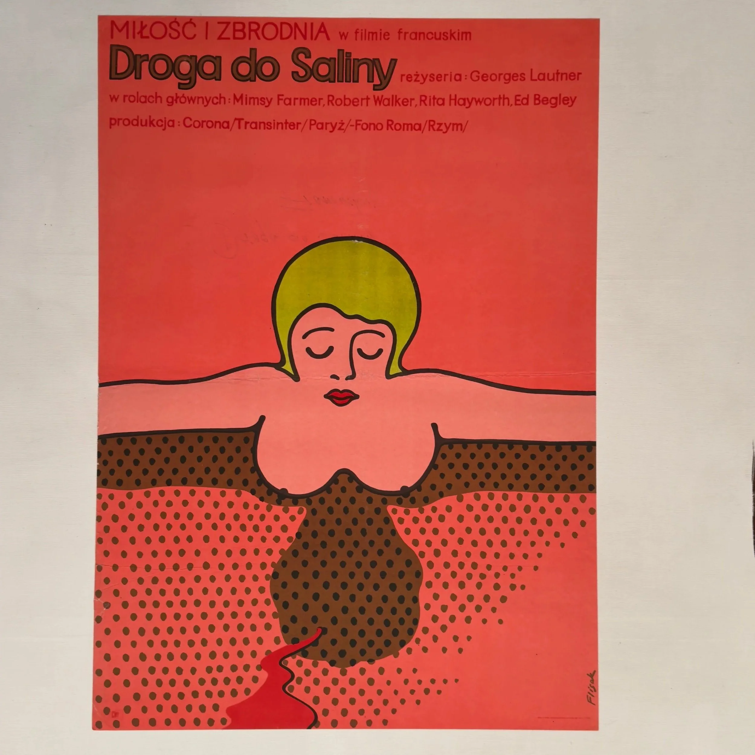 Droga Do Saliny Jerzy Flisak 1973 Vintage Polish Poster Road to Salina