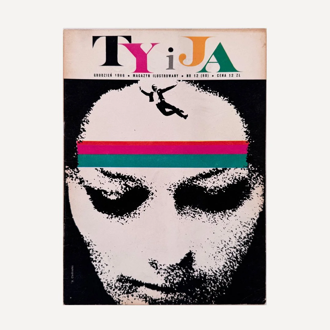 Vintage Polish culture and art magazine Ty i Ja No 12 (80) with the cover designed by Roman Cieslewicz in 1966.