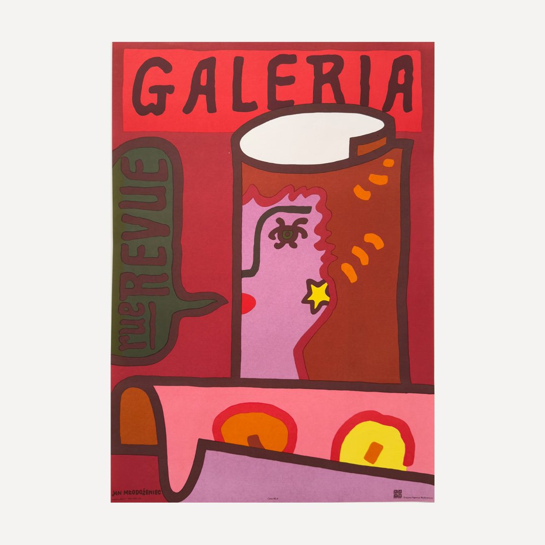 Galeria Rue Revue Jan Mlodozeniec Vintage Polish Poster 1977