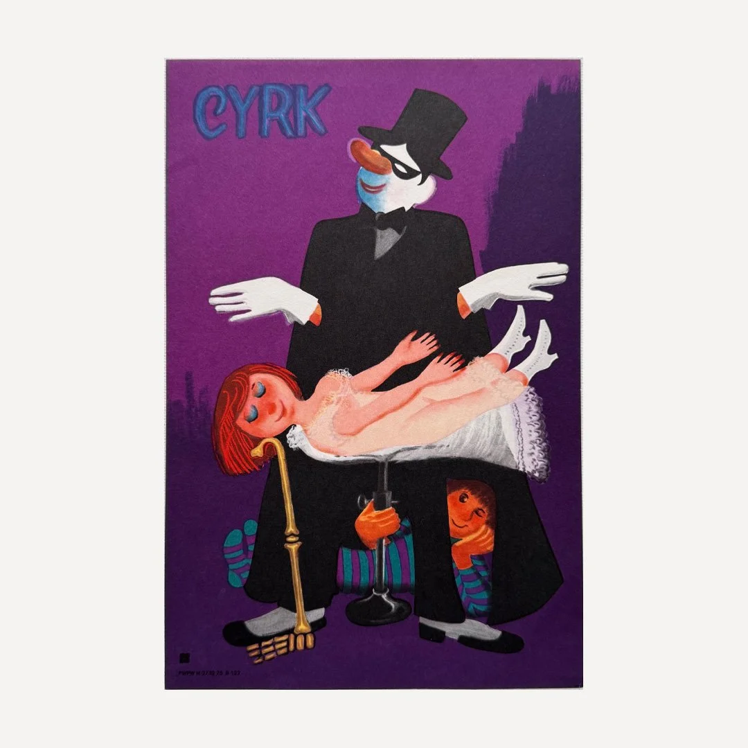 Stanislaw Miedza-Tomaszewski Cyrk Magik 1975 Circus Magician Polish Poster