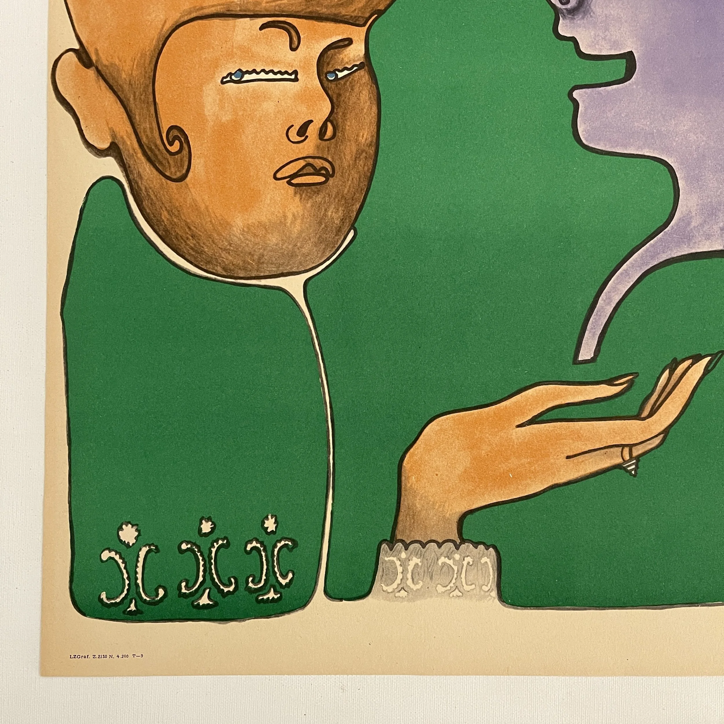 This incredibly beautiful 1967 vintage Polish film poster design by Jolanta Karczewska is for the 1964 Swedish film ‘O Tych Paniach’ (All These Women/För Att Inte Tala Om Alla Dessa Kvinnor).