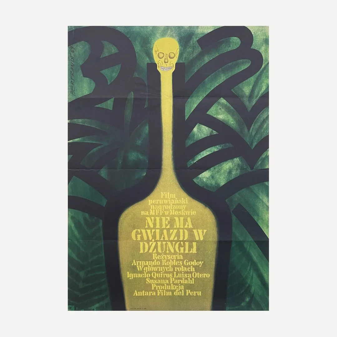 Nie ma Gwiazd w Dzungli Andrzej Bertrandt 1969 Polish film Poster No stars in The Jungle