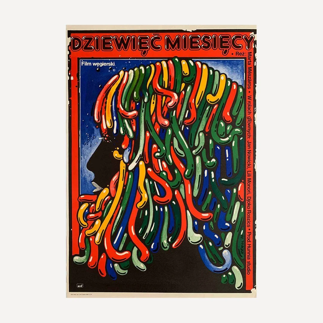 Dziewiec Miesiecy Jakub Erol Nine Months Polish Poster by Jakub Erol 1977