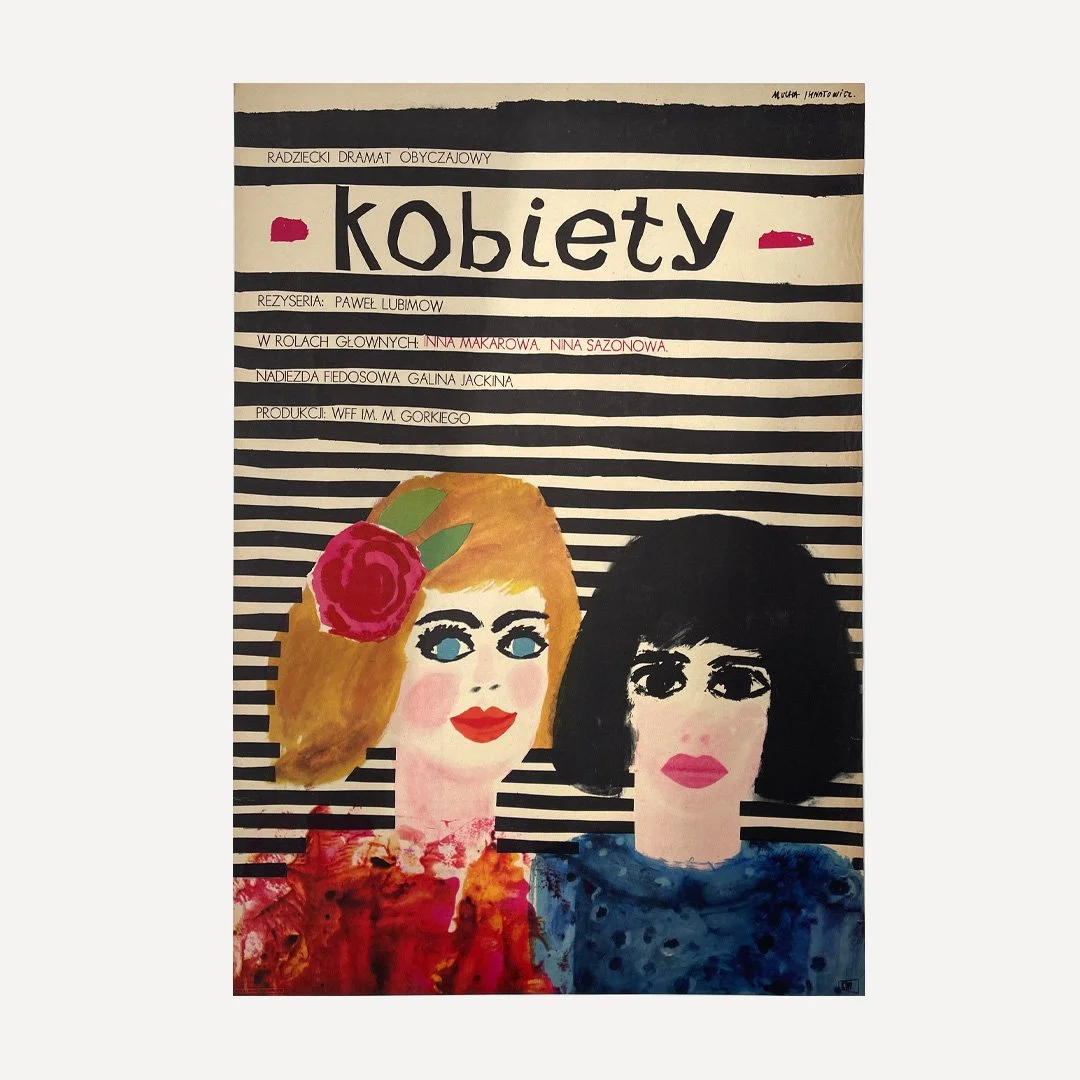 Kobiety Mucha Ihnatowicz Women Vintage Polish Poster 1966