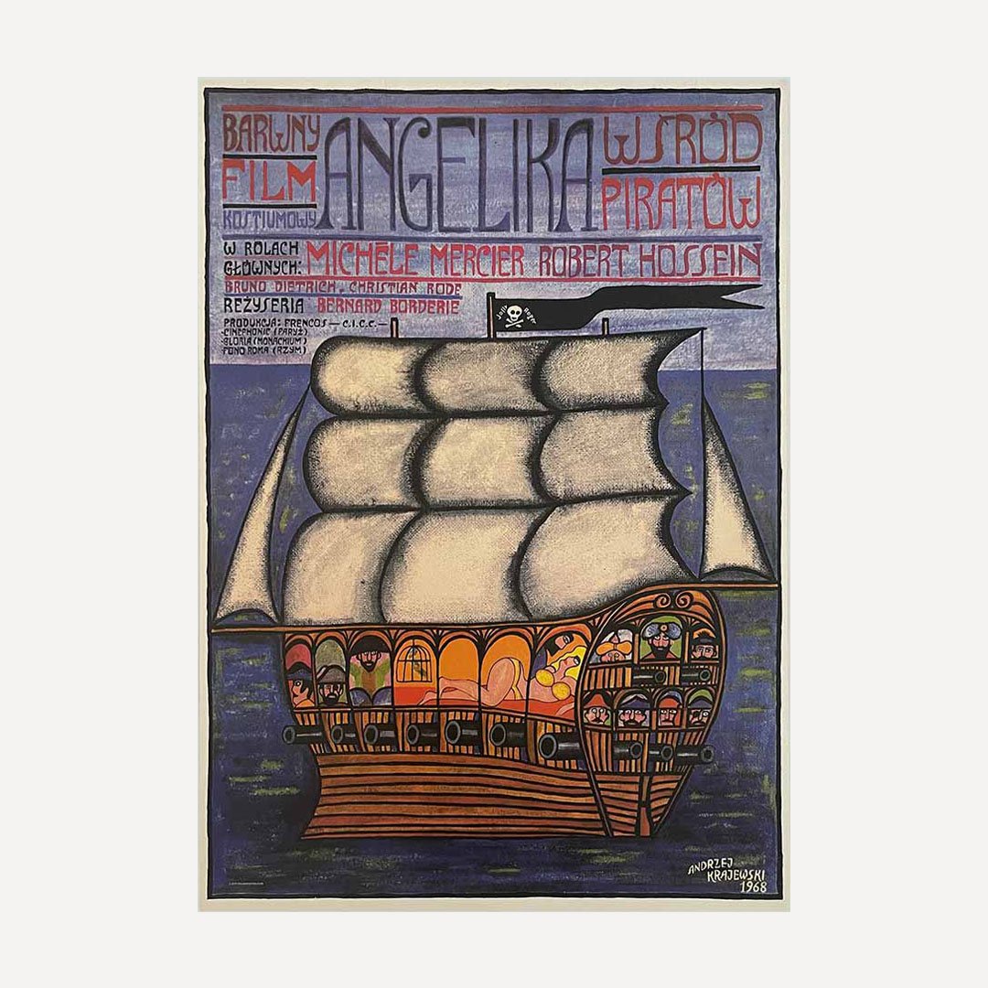 Angelika Wsrod Piratow Andzrej Krajewski Polish Poster 1968