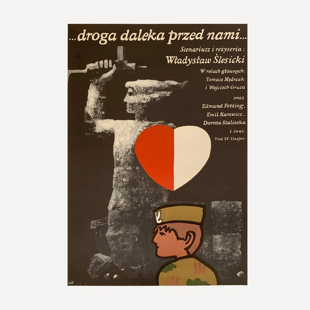 Jan Mlodozeniec Poster | 1979 | A Long Way to go | Droga daleka przed nami | Original Polish Poster | Polish School of Posters | Polski Plakat  | Art Poster | Vintage Poster