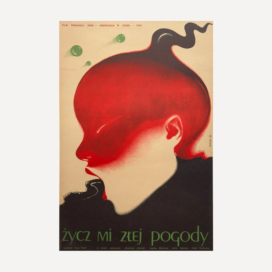 Zycz Mi Zlej Pogody Polish Poster by Danuta Baginska-Andrejew from 1981