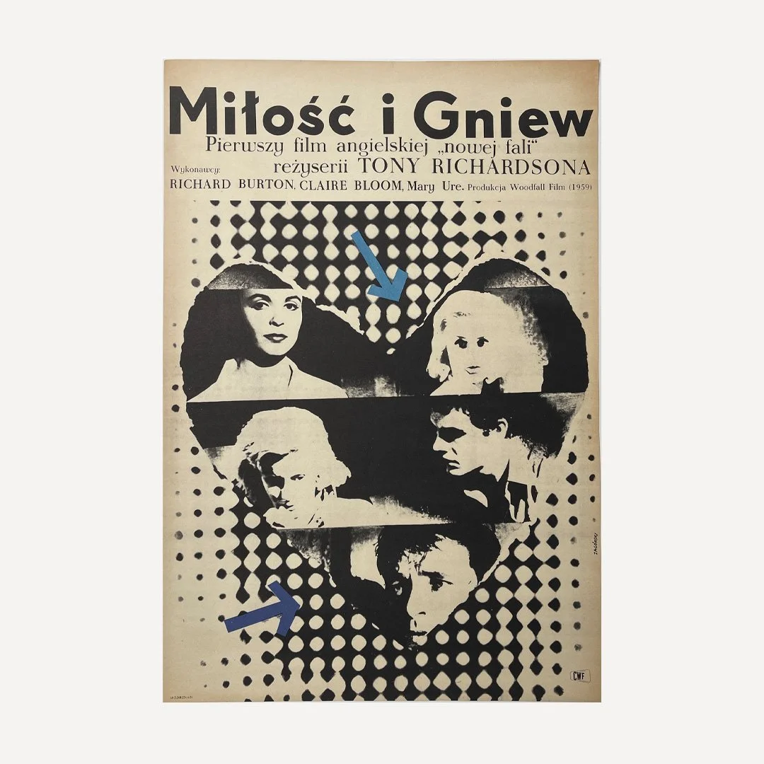 Stanislaw Zagorski, Milosc i Gniew, Look Back in Anger, 1962, Vintage Film Poster, Polish Film Poster, Polish School of Posters, Projekt 26