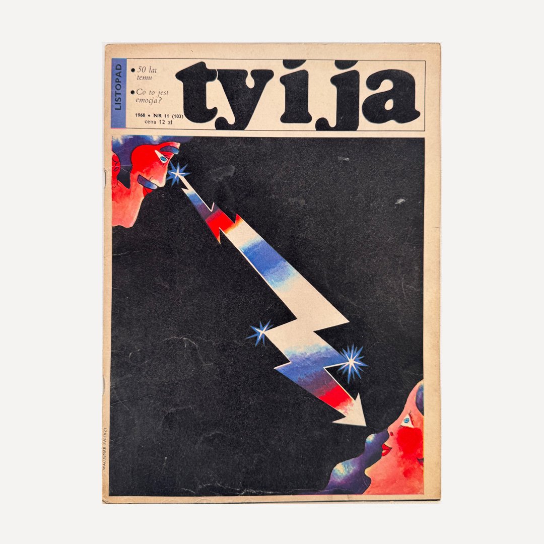 Original vintage Polish 1968 No 11 (103) Ty i Ja magazine with cover designed by Waldemar Swierzy.