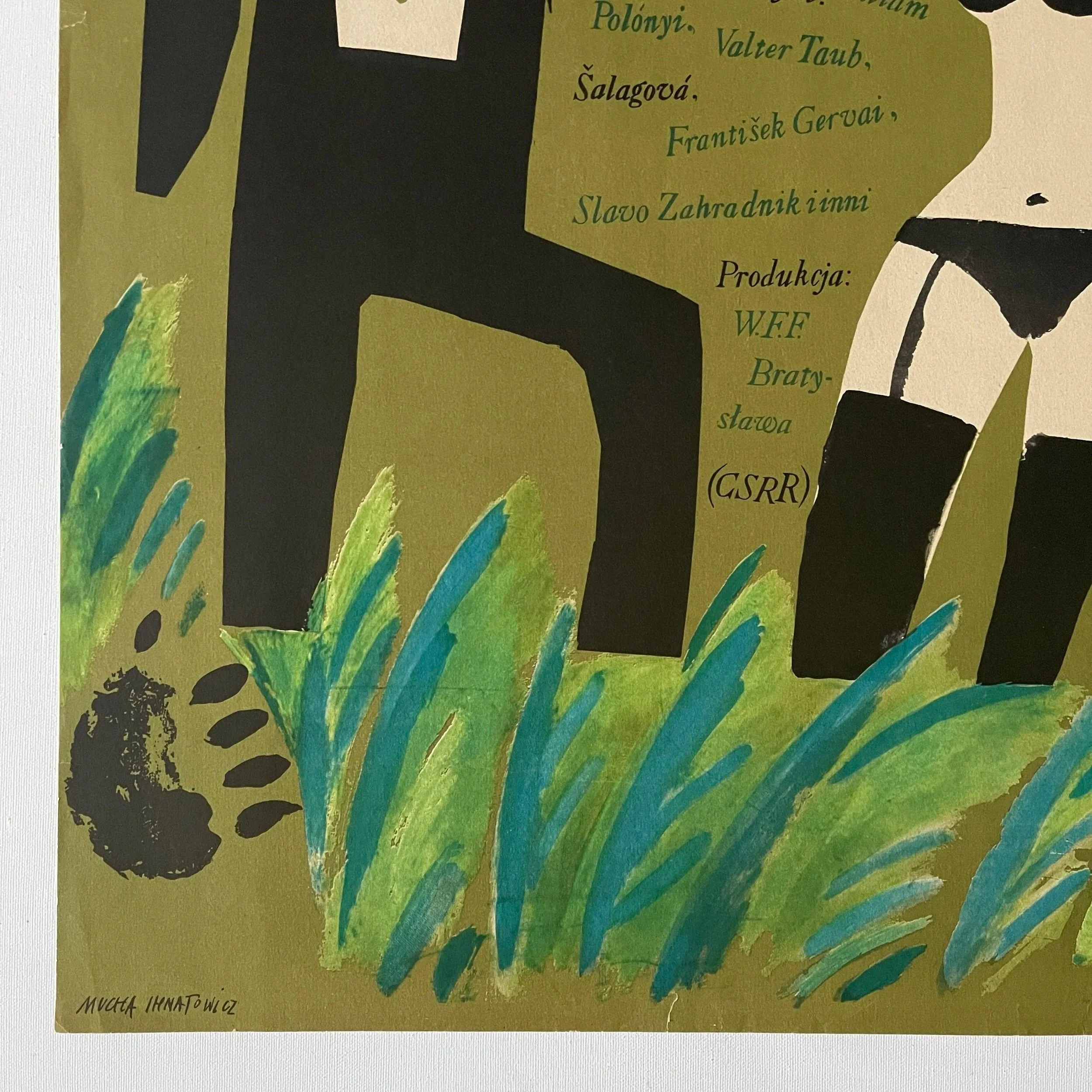 Vintage Polish Poster Tango Dla Niedzwiedzia Tango For a Bear Maria Mucha Ihnatowicz 1967