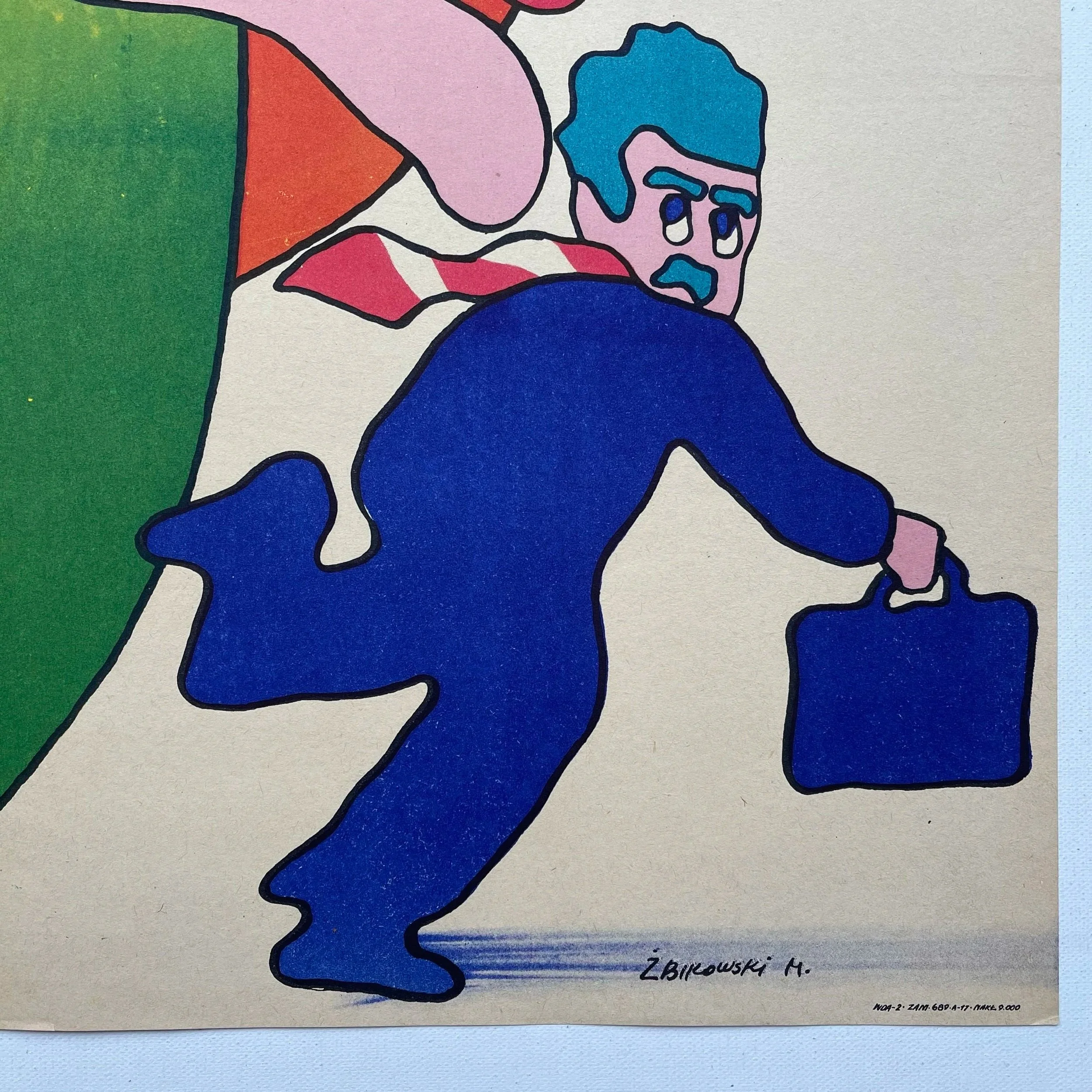 Uciekaj i Daj sie Zlapac Maciej Zbikowski Polish Film Poster Run Away and Get Caught 1972