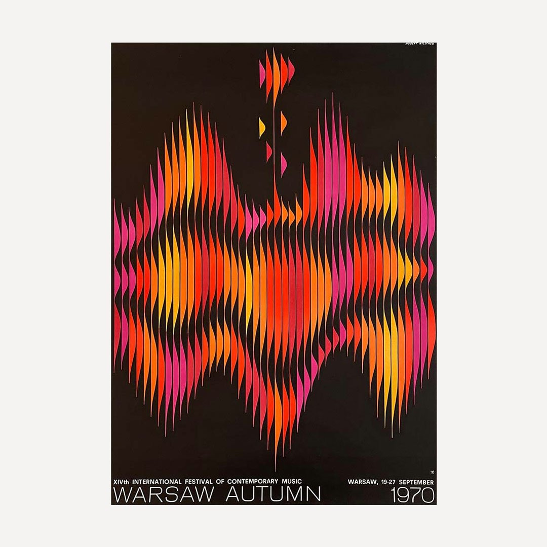 Warsaw Autumn Vintage Polish Poster by Hubert Hilscher