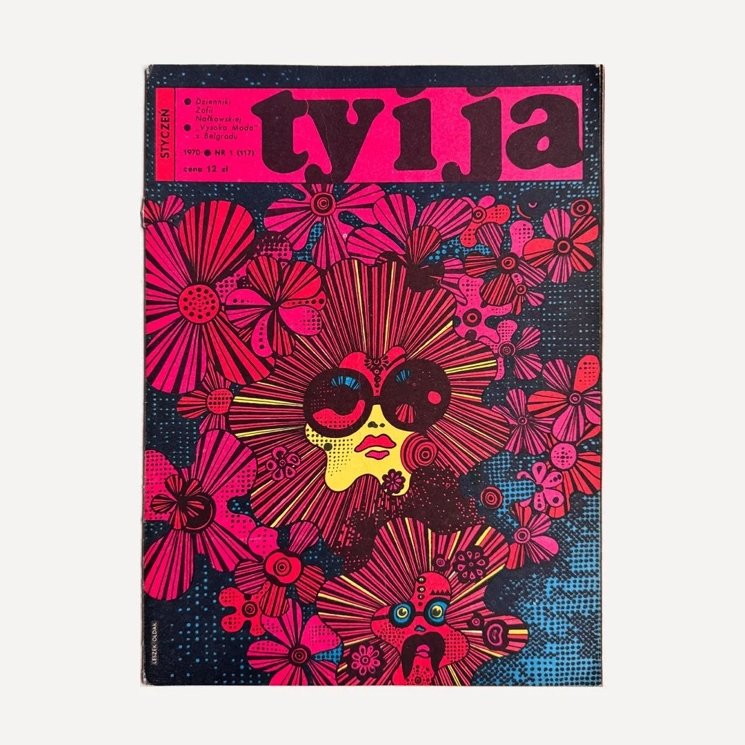 Vintage Polish culture and fashion Ty i Ja magazine with cover designed by Leszek Oldak in 1970, no 1 (117).