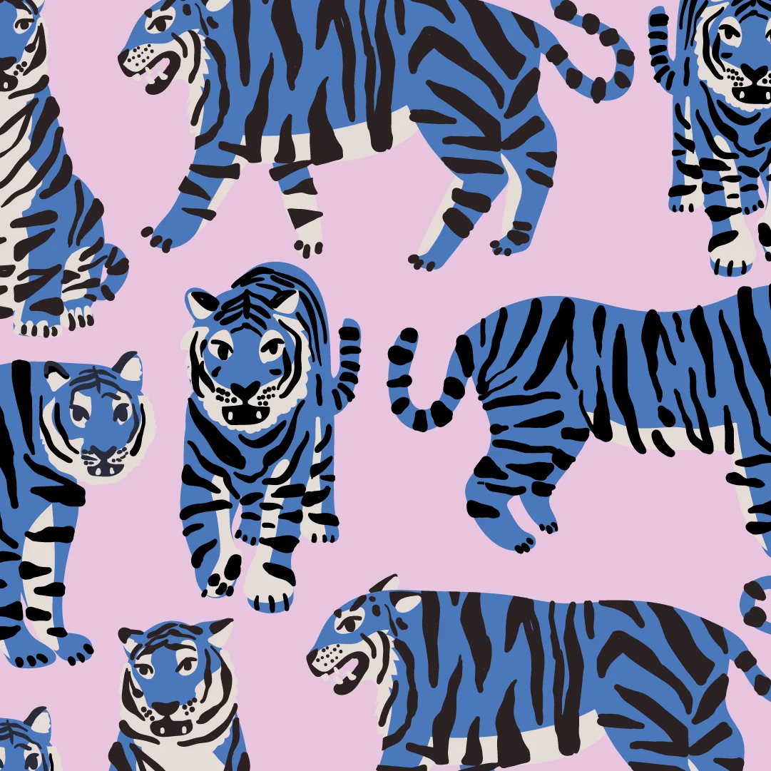 Blue Tiger print