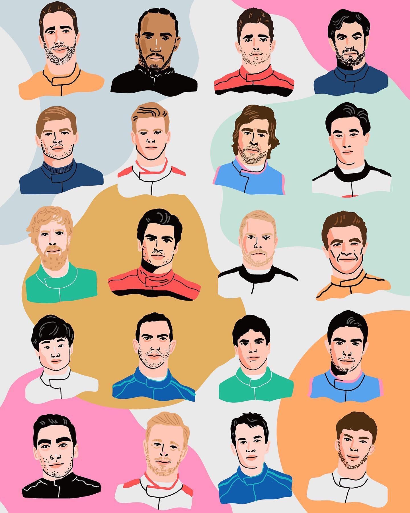 Happy race weekend! Some @f1 portraits from the 2022 driver lineup. Box box, push push, copy copy.