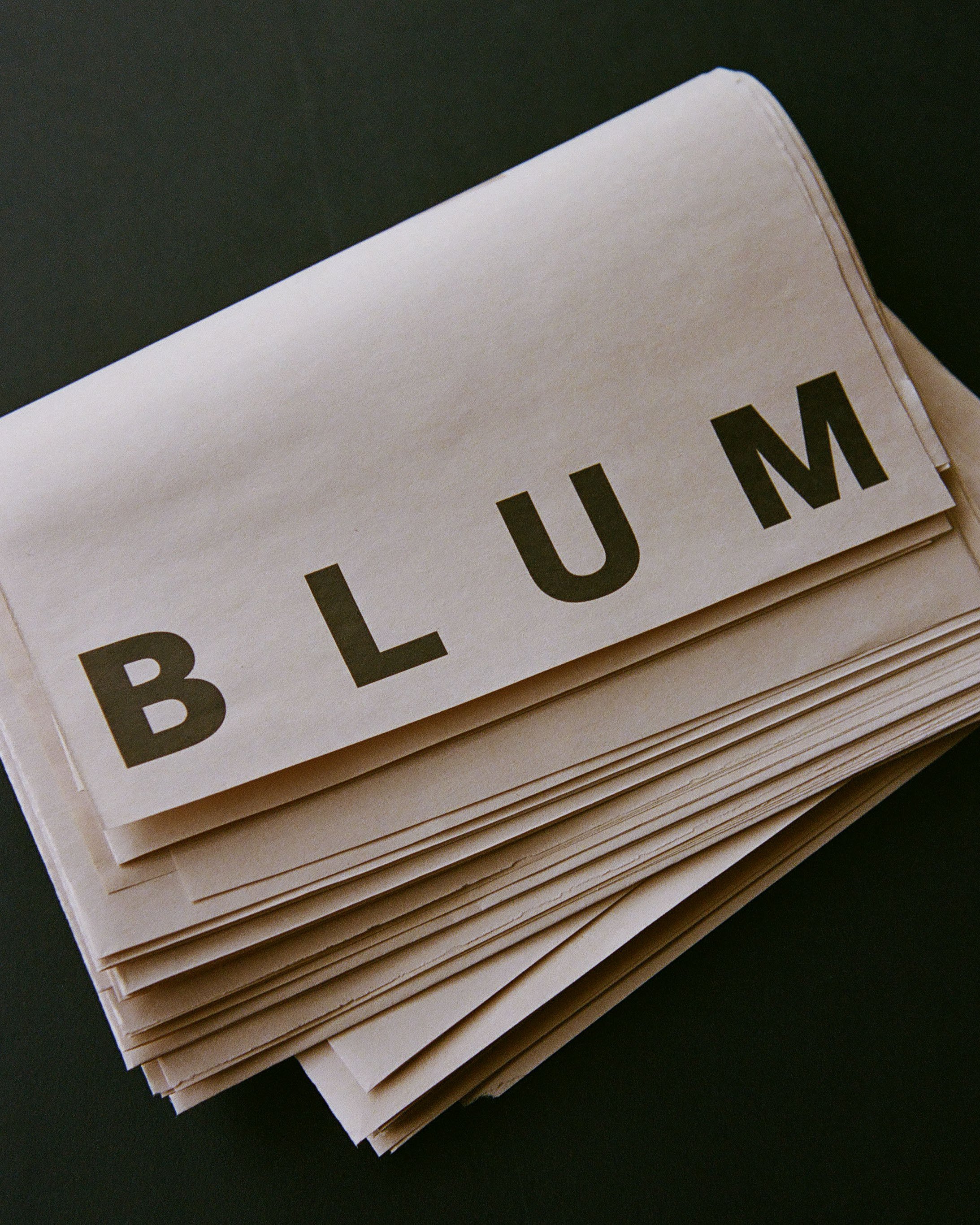 WORK FOR SAVVY STUDIO: Branding for Blum Gallery