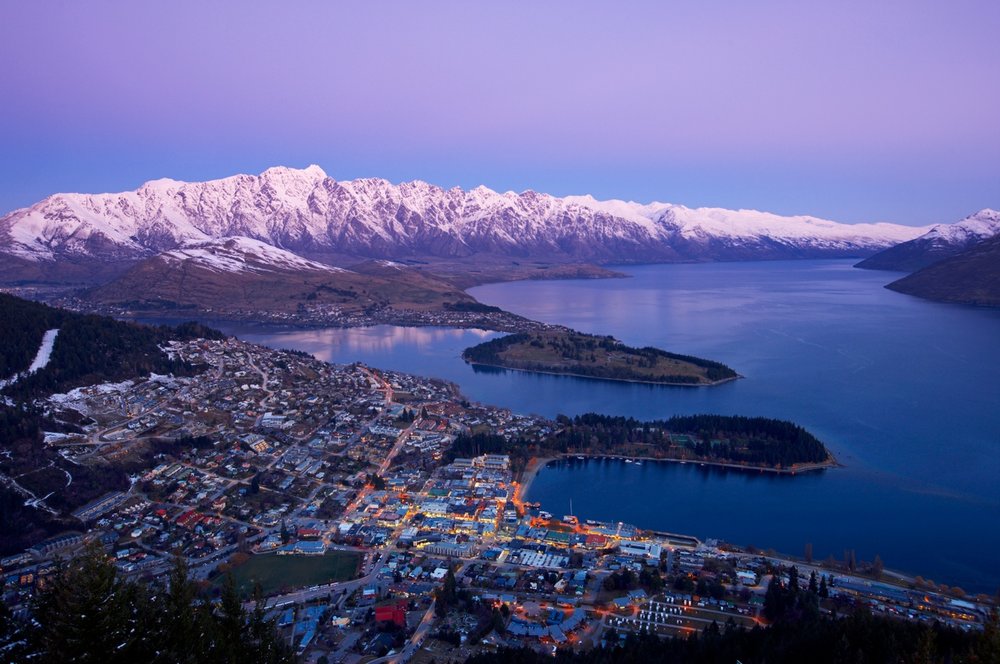 Aerial views of Queenstown at dusk, winter.jpg