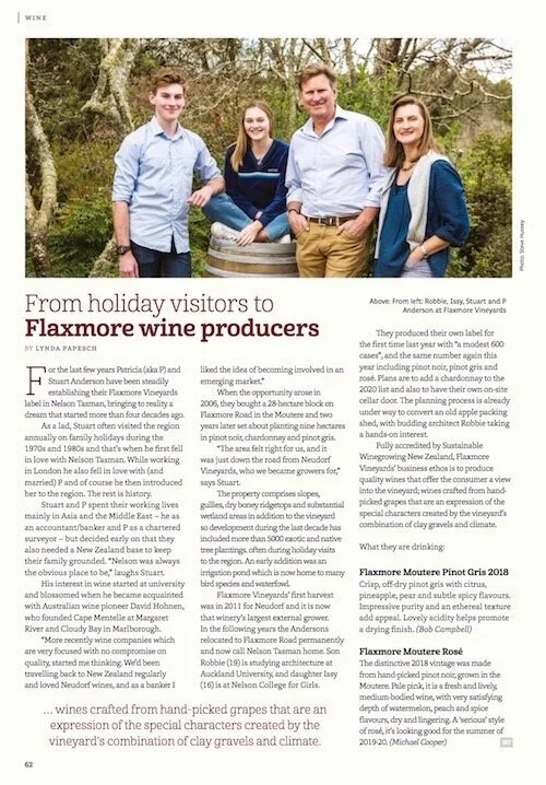 Wild Tomato magazine: From holiday visitors to Flaxmore wine producers