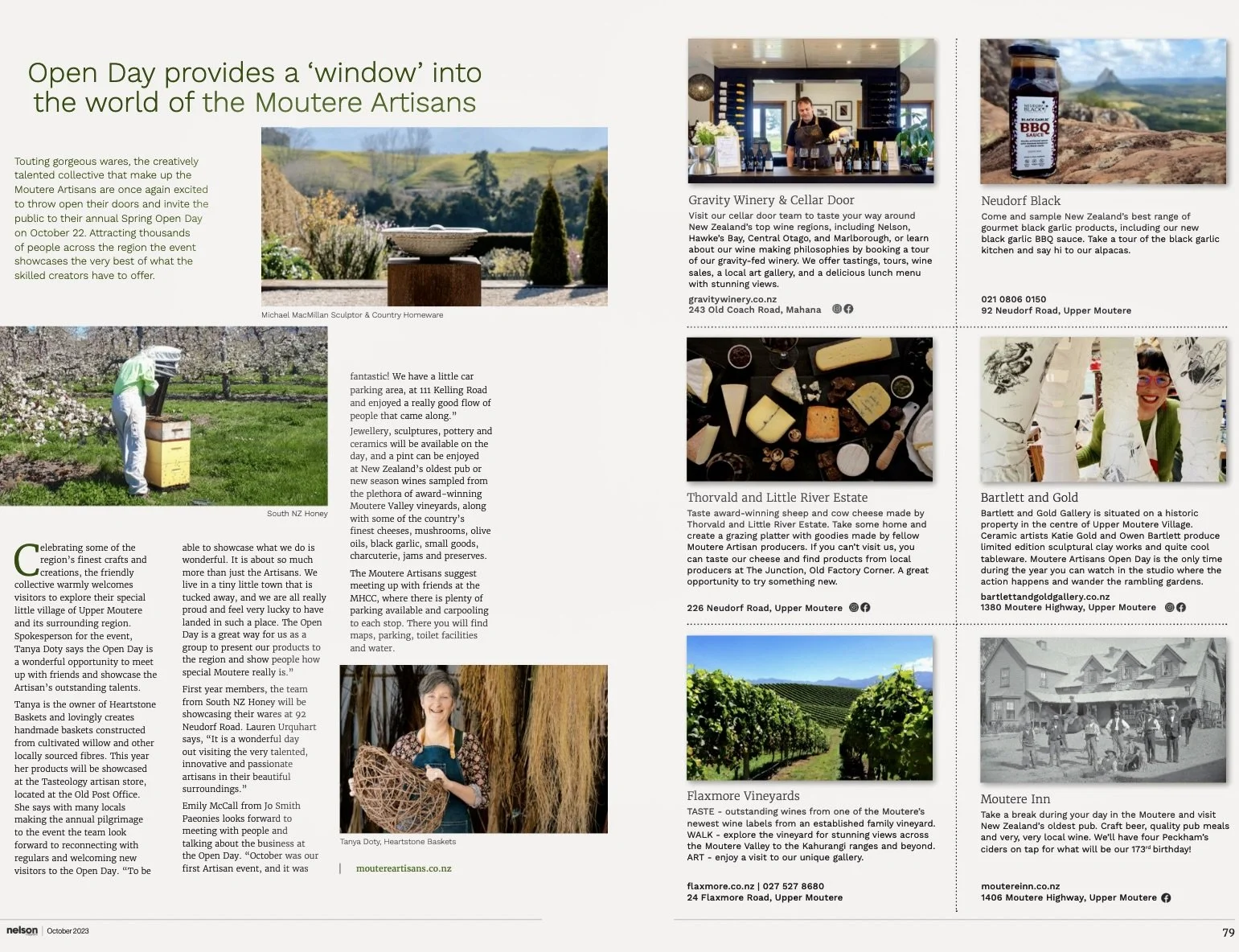 Nelson Magazine: Open Day provides a 'window' into the world of the Moutere Artisans