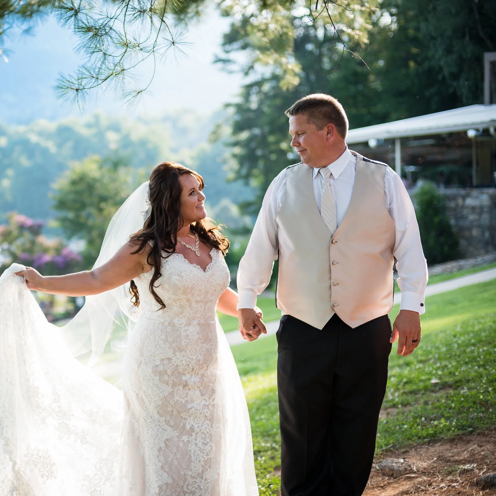 Outdoor Wedding at Rumbling Bald Resort - Chanda + James