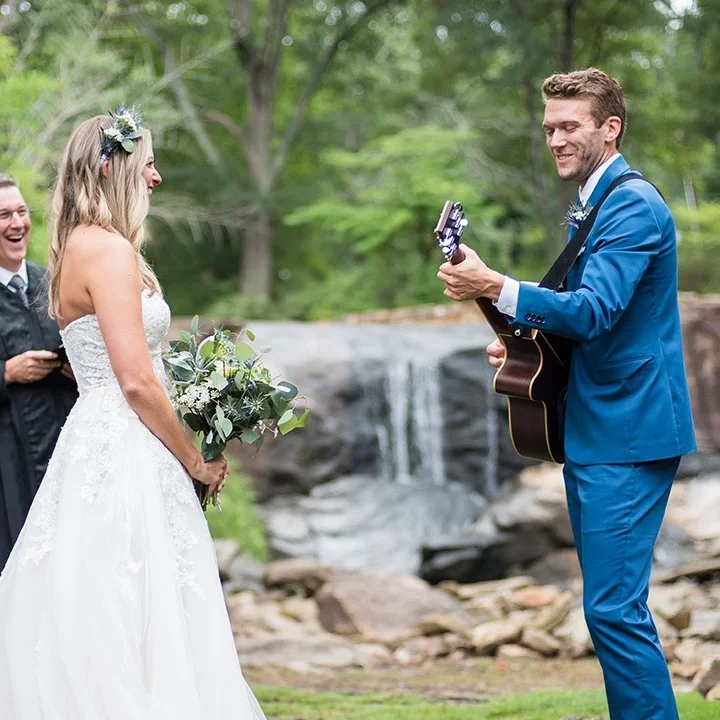 Intimate Wedding at the Greenville Rock Quarry Garden - Nina + Seth