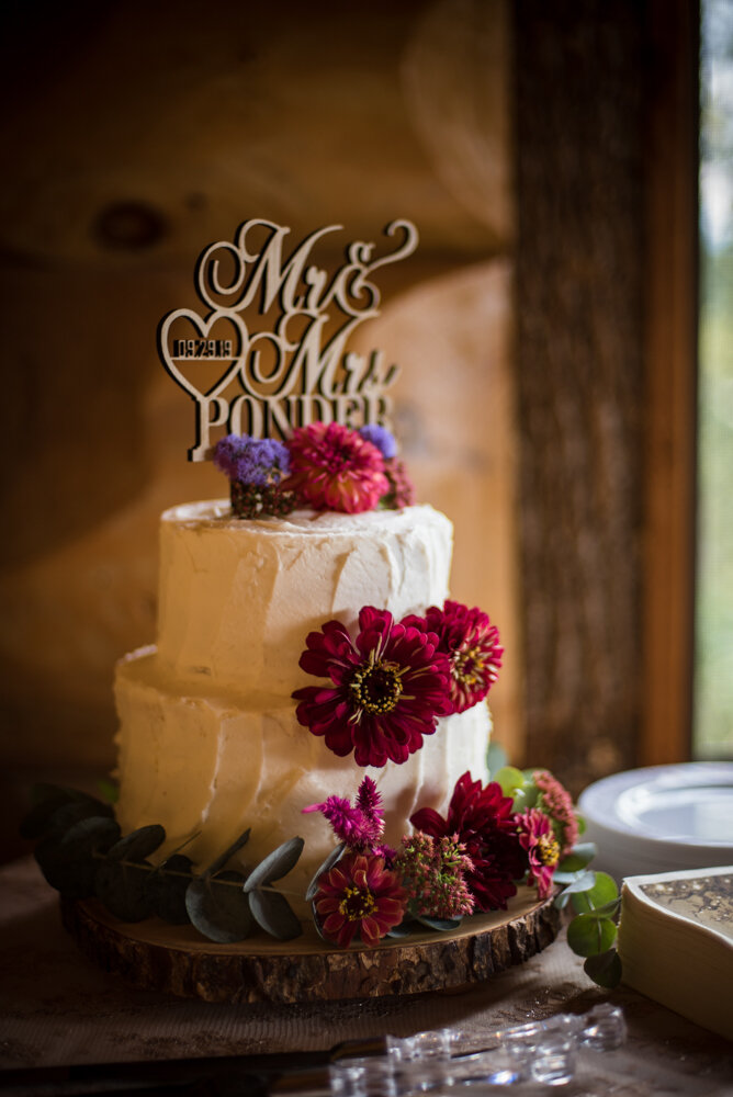 Gatlinburg mountain wedding cake
