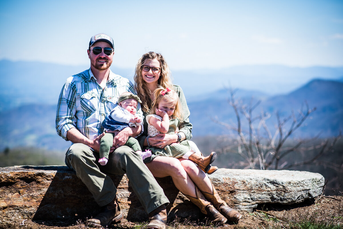 Family that attended a mountaintop elopement
