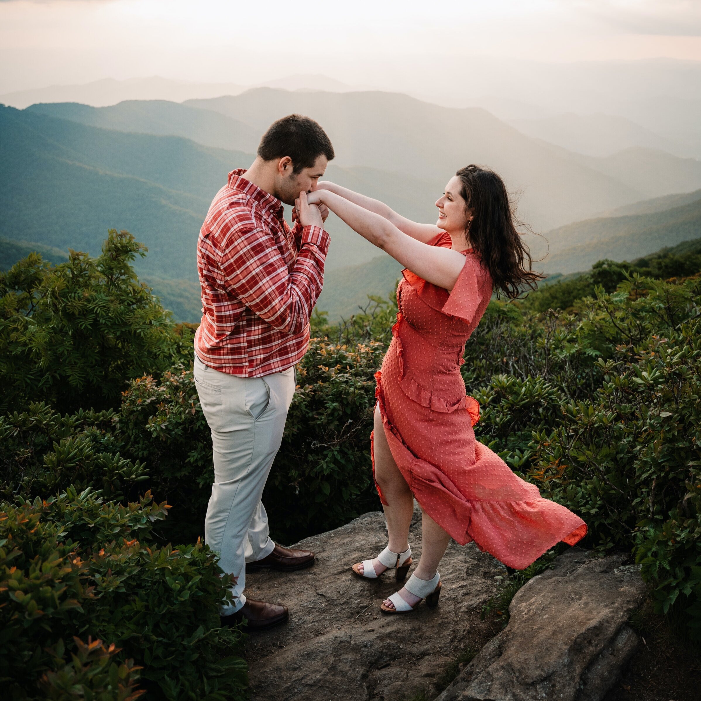 Mountaintop Engagement Session | Craggy Engagement Photos | Natalie + Noah