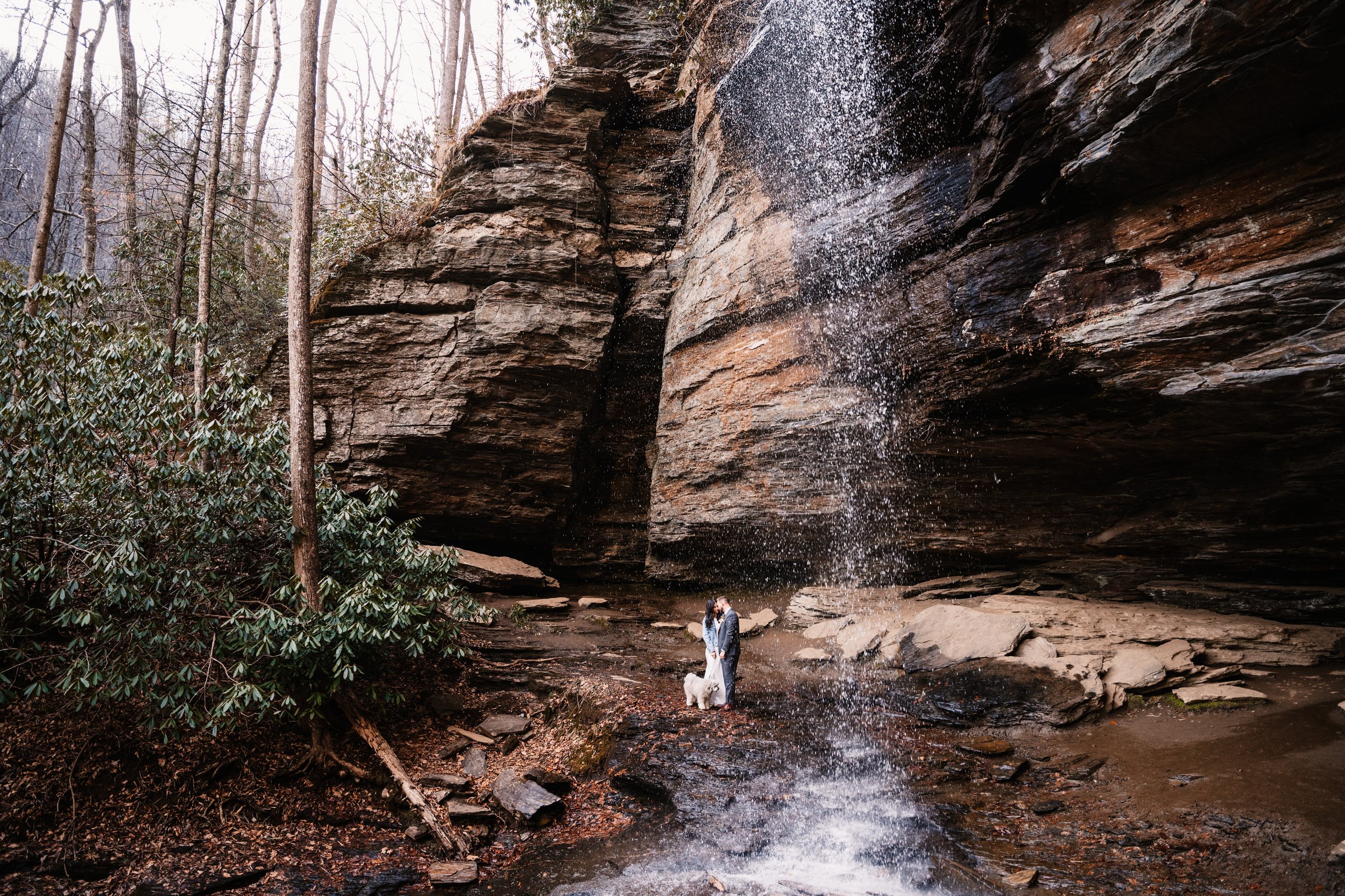 Waterfall Elopement near Brevard, NC | Bri + Matt