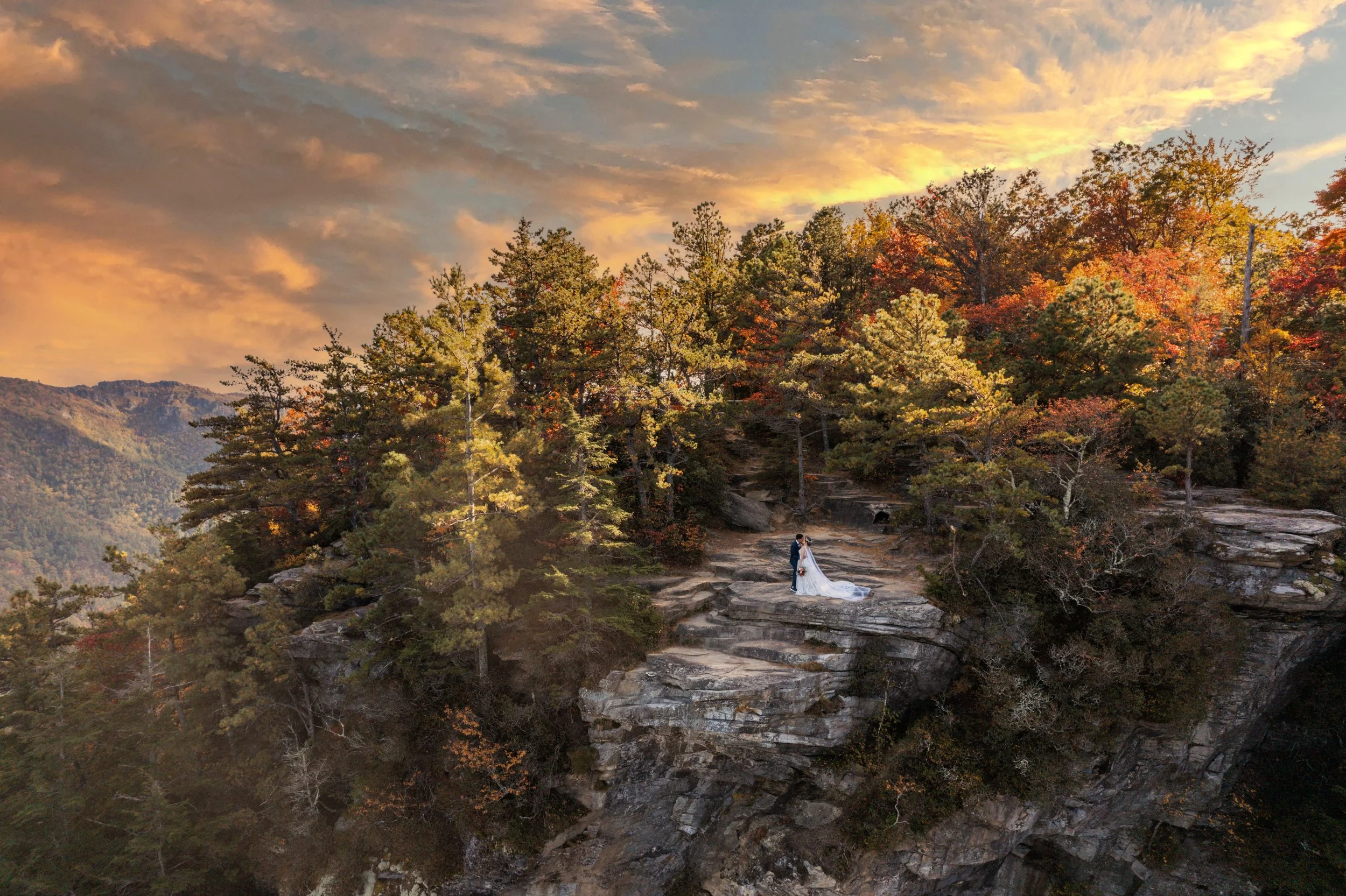 The Perfect Fall Elopement in the Linville Gorge | Liberty + Peter