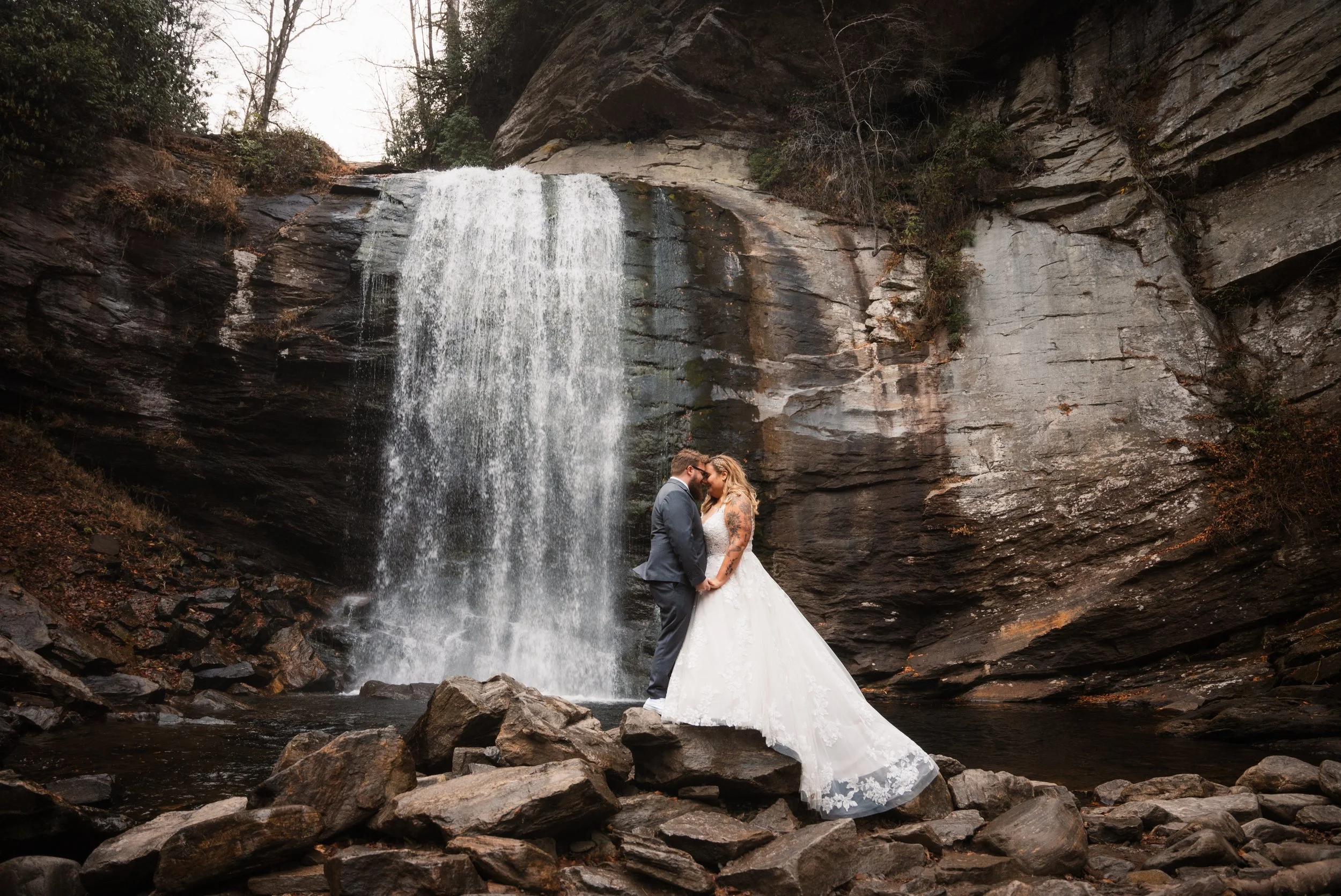 Waterfall Elopement near Asheville, NC | Lauren + Matt