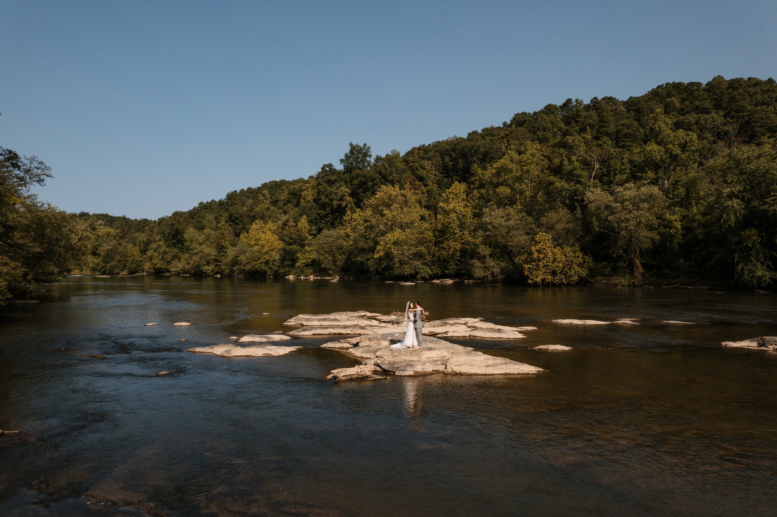 Asheville River Cabin Elopement | Tracy + Steve