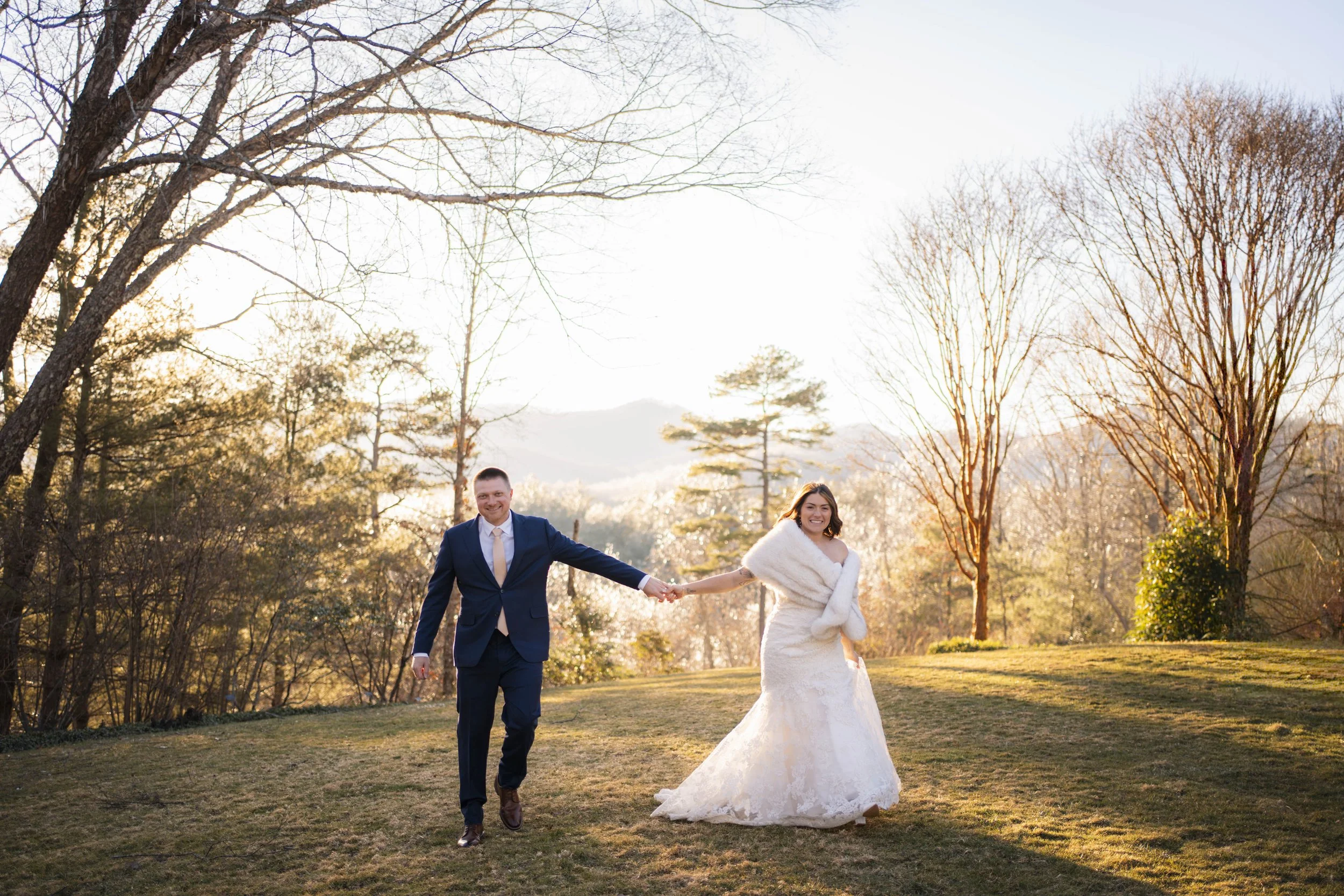 NC Arboretum Winter Wedding Photos