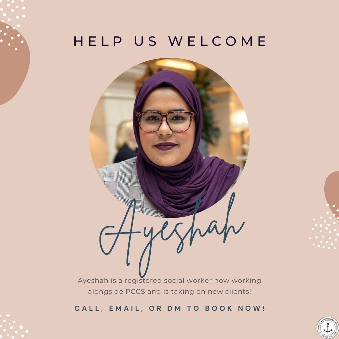 We are very excited to introduce you to Ayeshah 🙂

Ayeshah Ali is an independent registered social worker working alongside PCCS. She is passionate about making mental health accessible for people from all walks of life. Ayeshah works from a trauma 