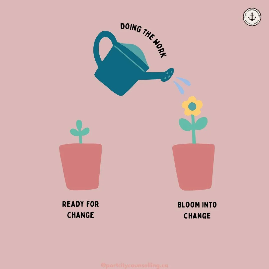 It's one thing to be ready for change, but it's another to work for it. Changing an aspect about your life or yourself is not easy work! But you can't bloom without it.

This is why therapy can be great for change. Having a trusted therapist work thr