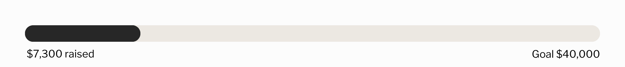 Fundraising progress bar