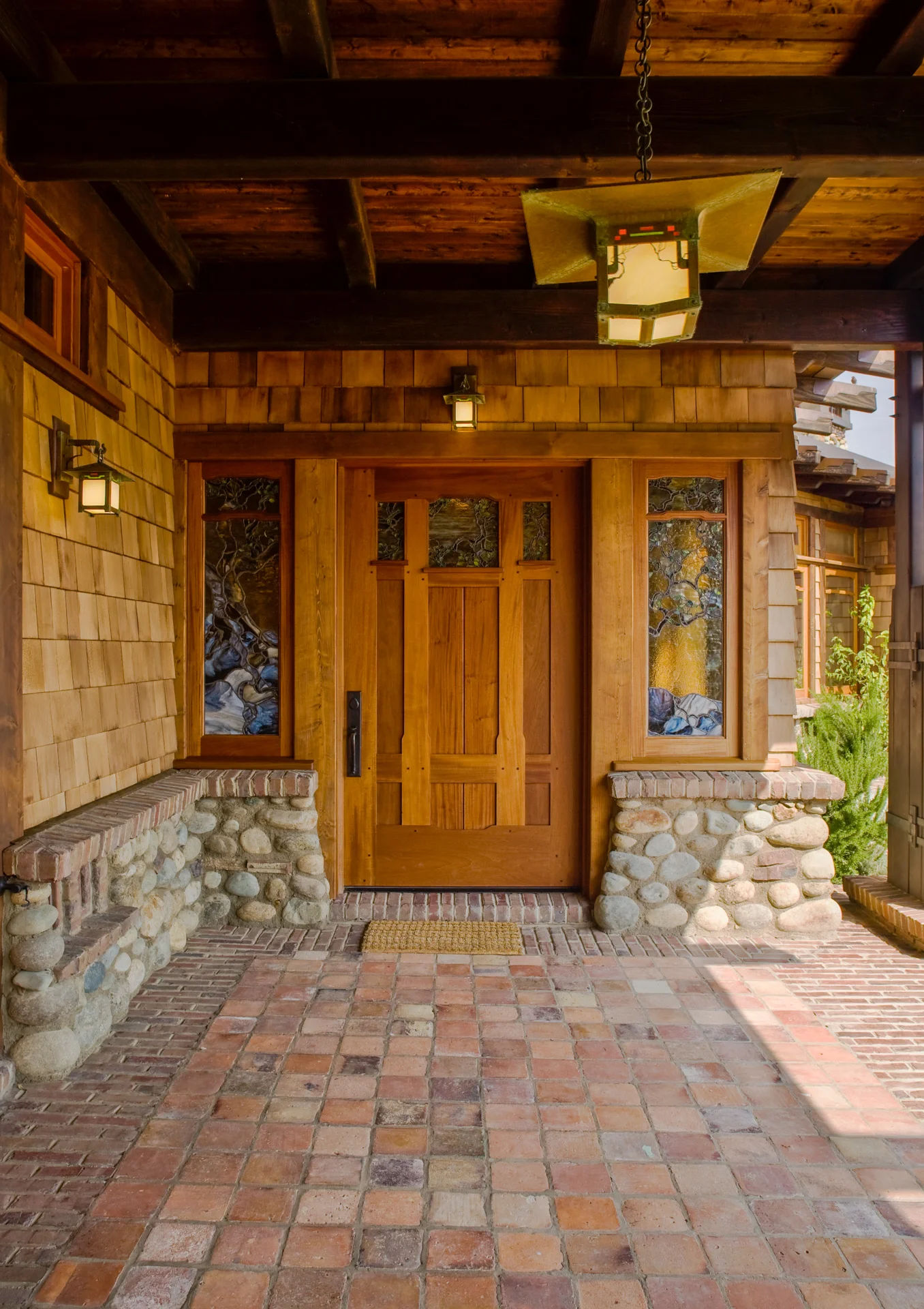Covered walkway towards front door