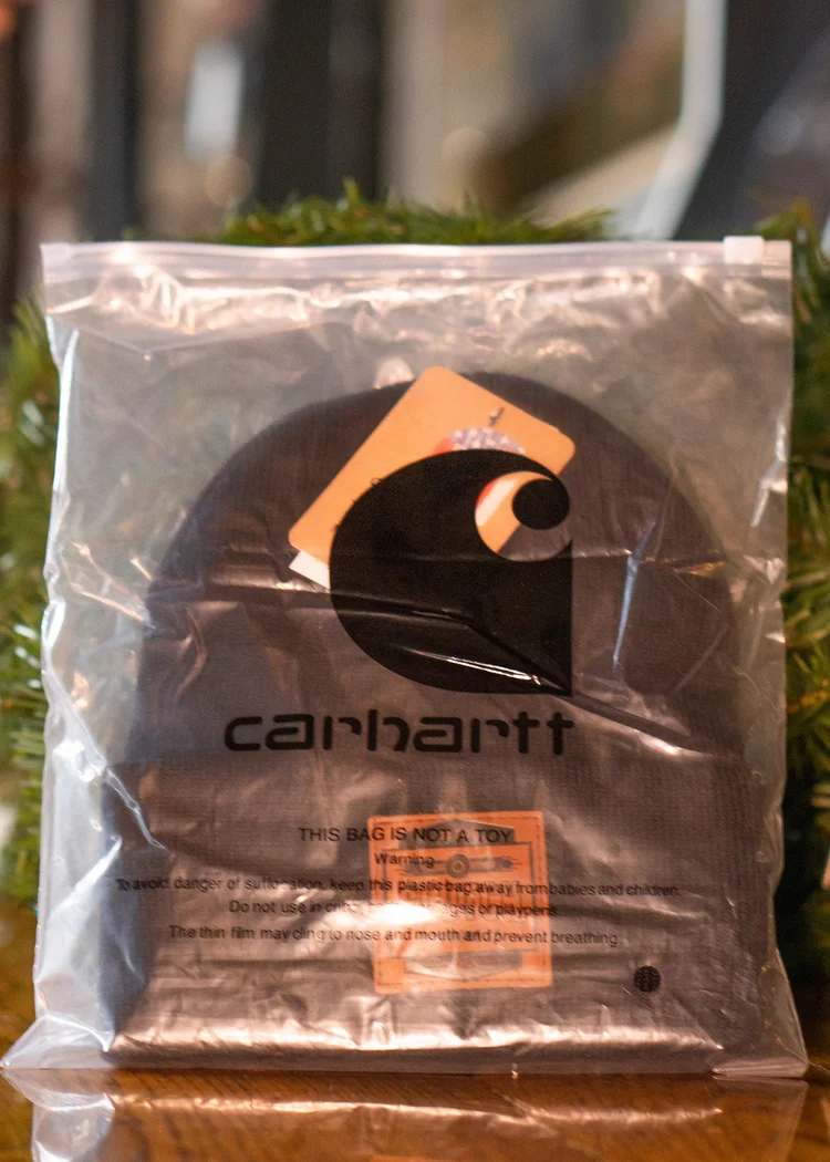 carhartt beanie leather logo