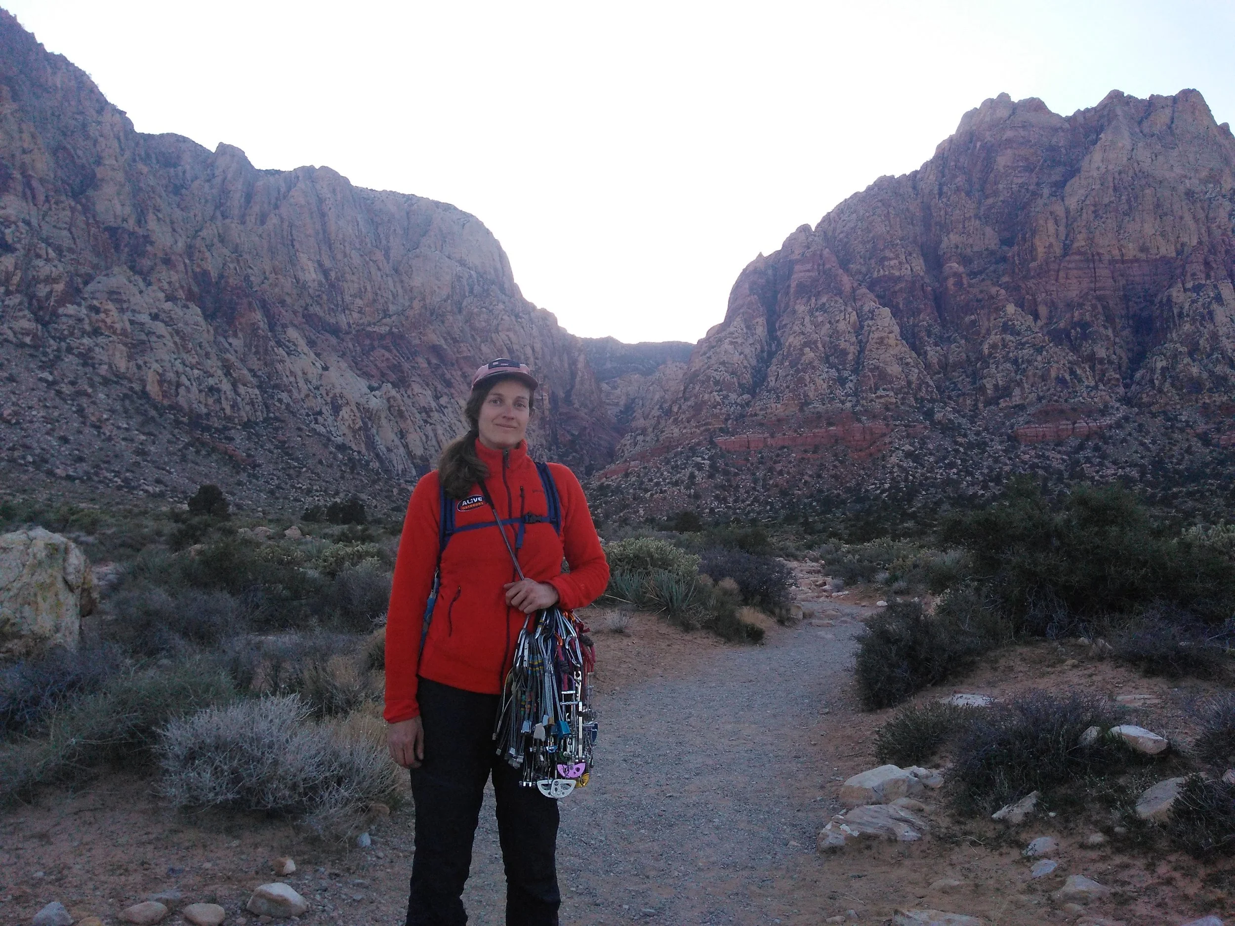 Top Babe with a big rack. (We climbed one of the walls on the left)