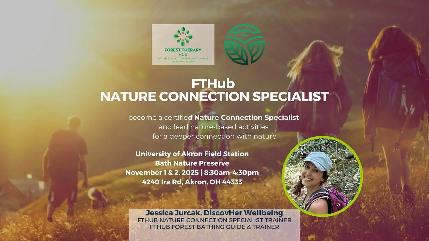 Registration is now open! The fall 2-day Nature Connection Specialist certification through @foresttherapy.hub is ready for YOU! Join us in the beautiful Bath Nature Preserve on November 1 &amp; 2 for this unique and transformative workshop 💚✨🌳 Reg