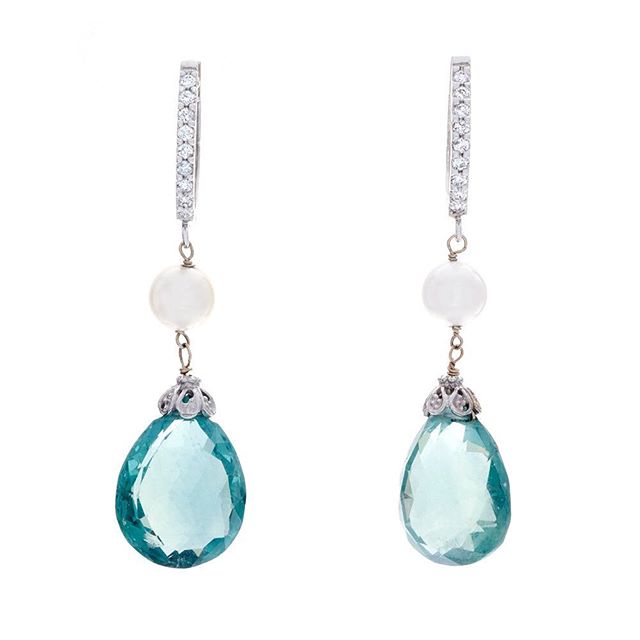 Clear as sky. #celladesigns #gemstones #earrings #finejewelry #diamonds #handmade #customjewelry