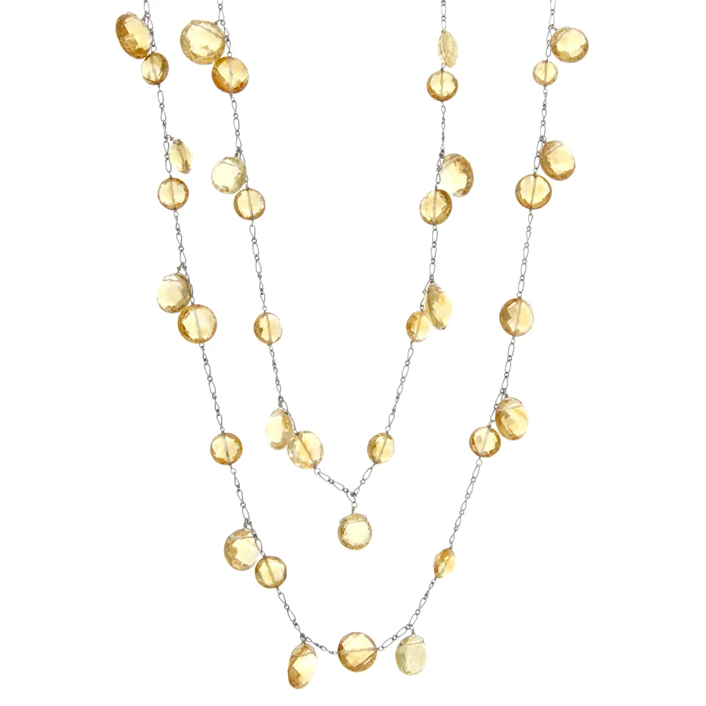 18k WG Citrine 4-1 Necklace