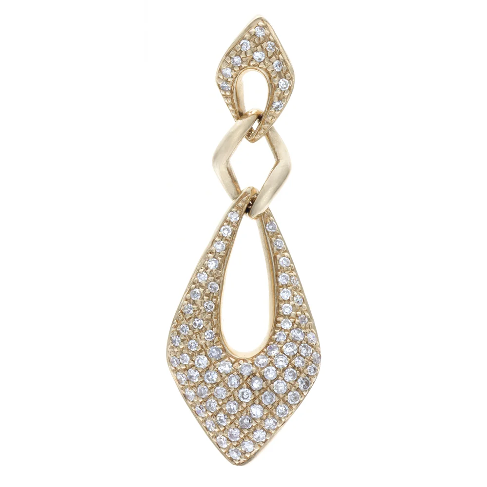 18k YG Abstract Diamond Charm