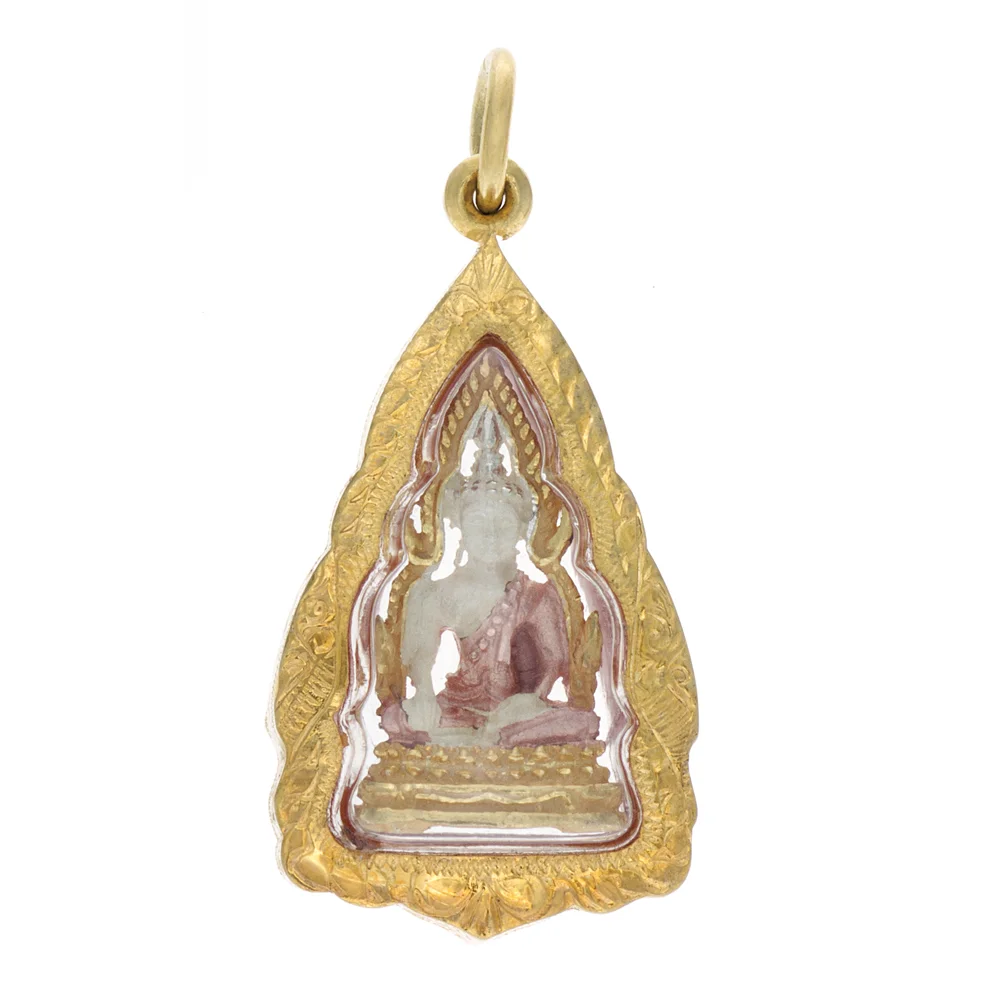 22k YG Plexiglass Buddha Charm