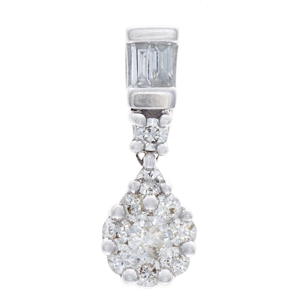 18k WG Diamond Abstract Style Charm