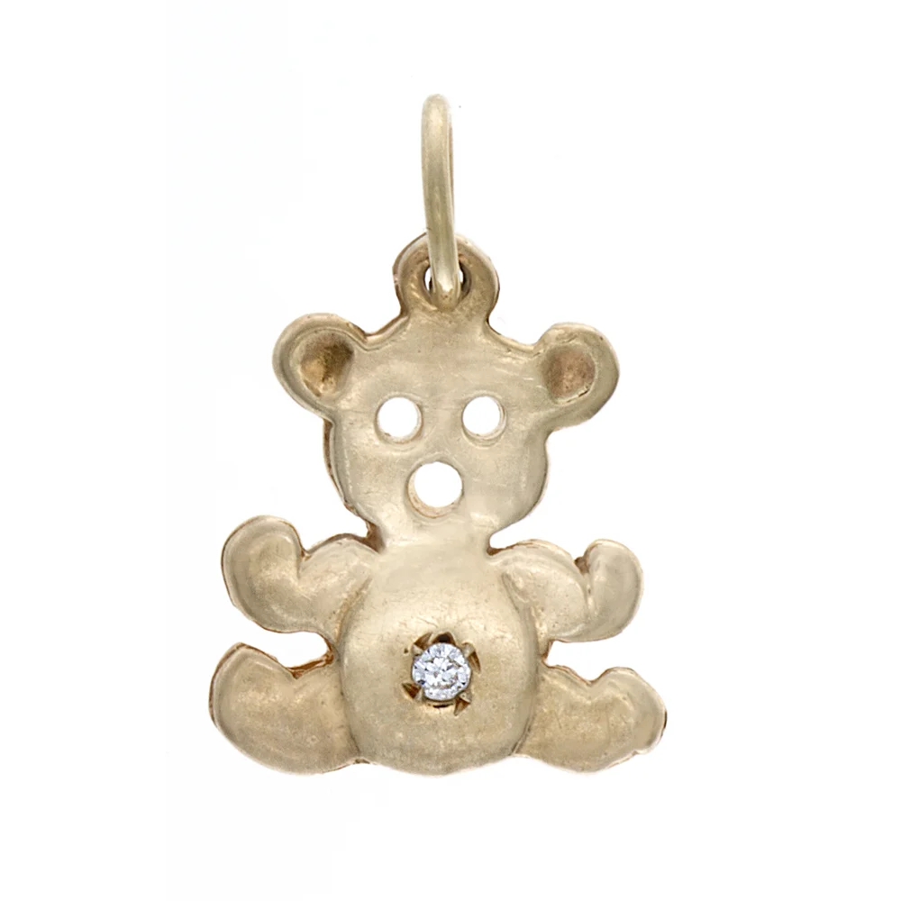 14k YG Teddy Bear Charm