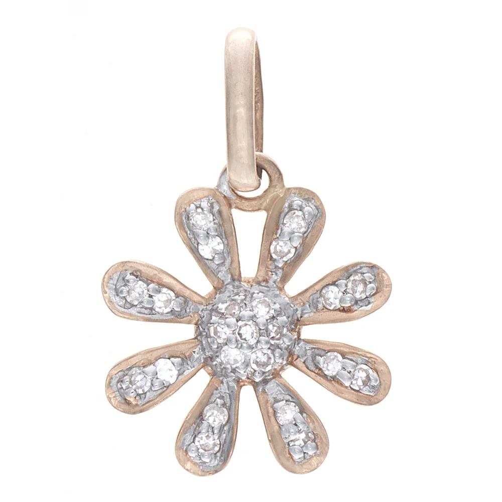 18k RG Diamond Daisy Charm